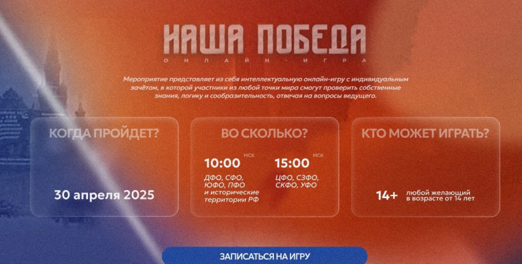 Историческая интеллектуальная онлайн-игра «Наша Победа».